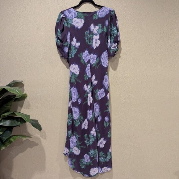 A New Day * Women’s Crepe Short Sleeve Midi Dress * Size L – Purple Floral 💜🌸 - Picture 5 of 6